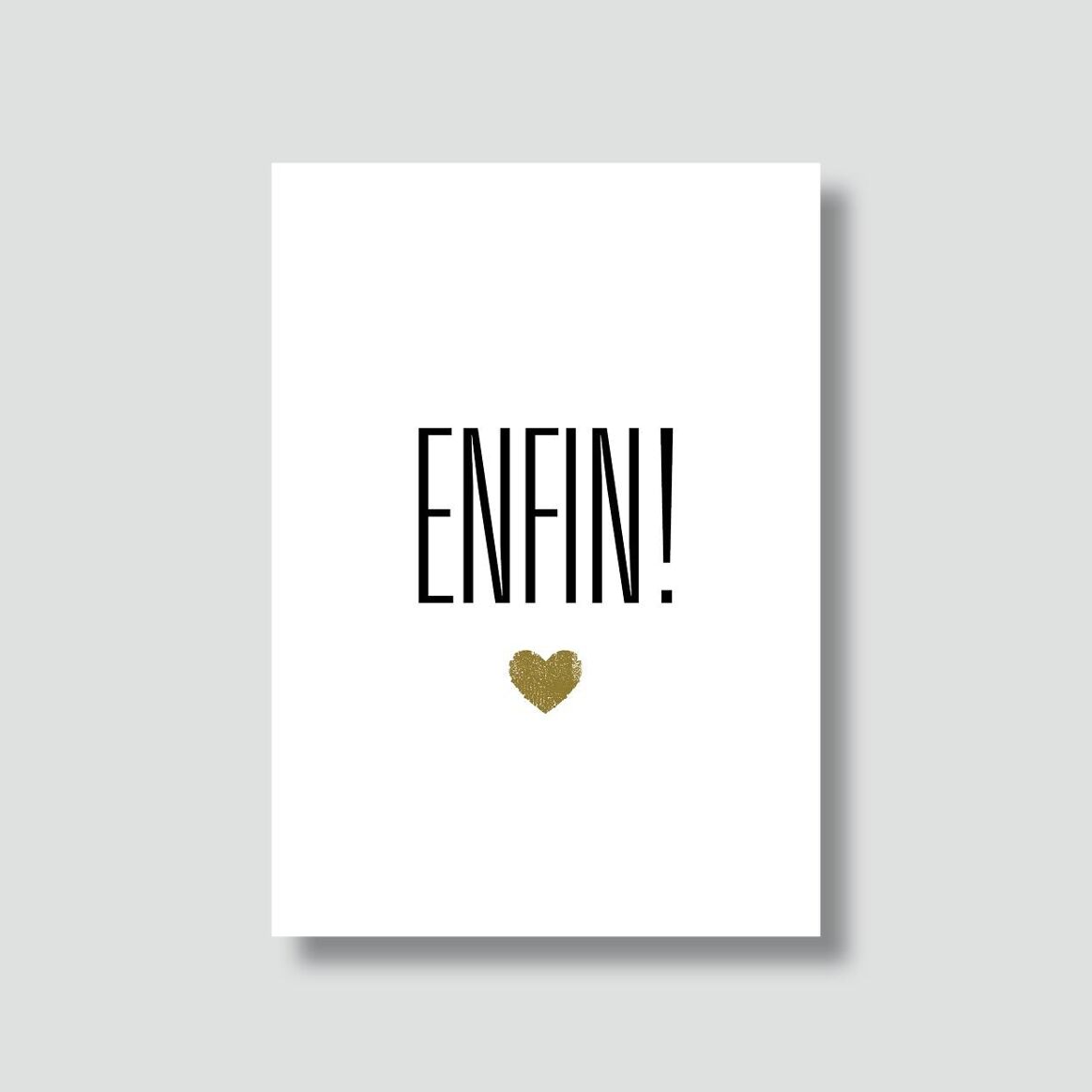 Carte postale mariage " ENFIN"