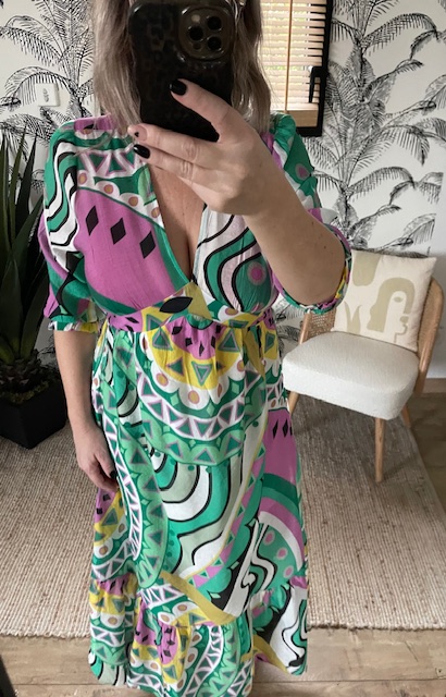 Robe longue imprimée