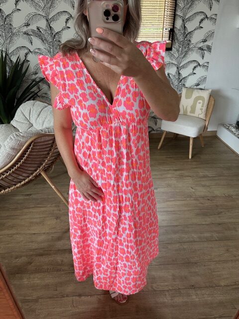 Robe longue été imprimé fluo femme – Image 2