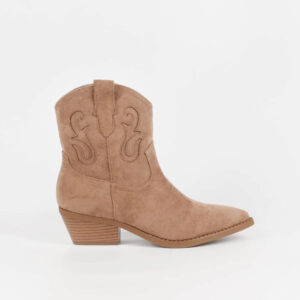 Bottines Western effet daim