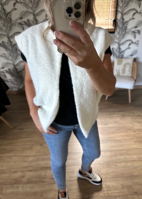 Gilet sans manches blanc femme – Image 4