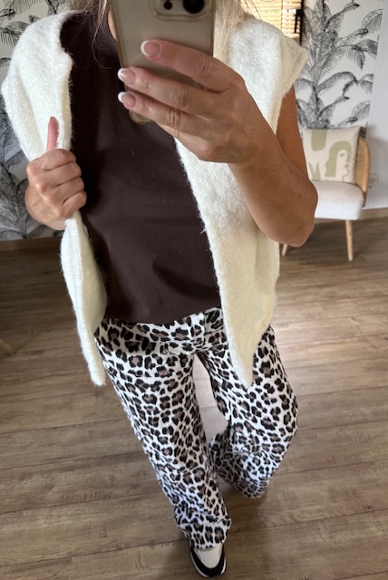 Gilet sans manches blanc femme – Image 3