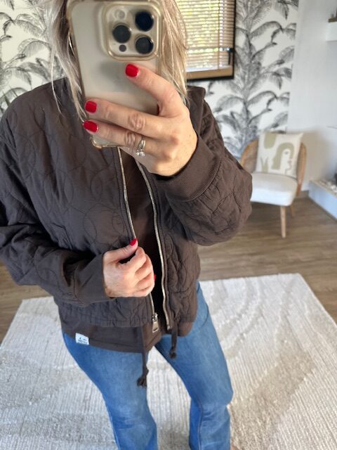 Veste matelassée marron – Image 2
