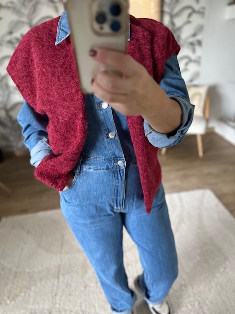 Gilet sans manches bordeaux