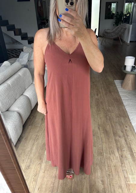 Robe longue fluide Terracotta – Image 2