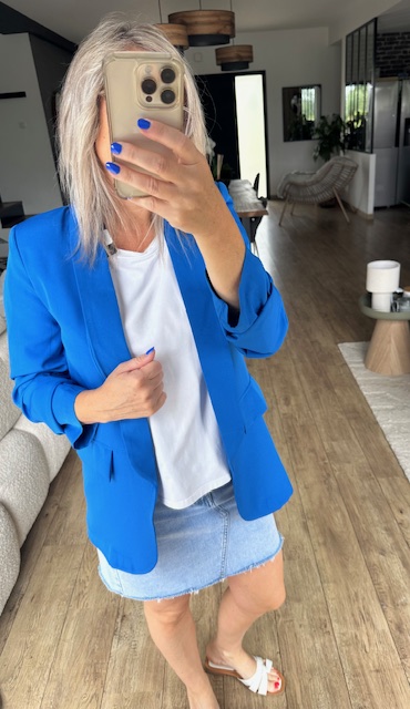 Blazer Bleu Femme