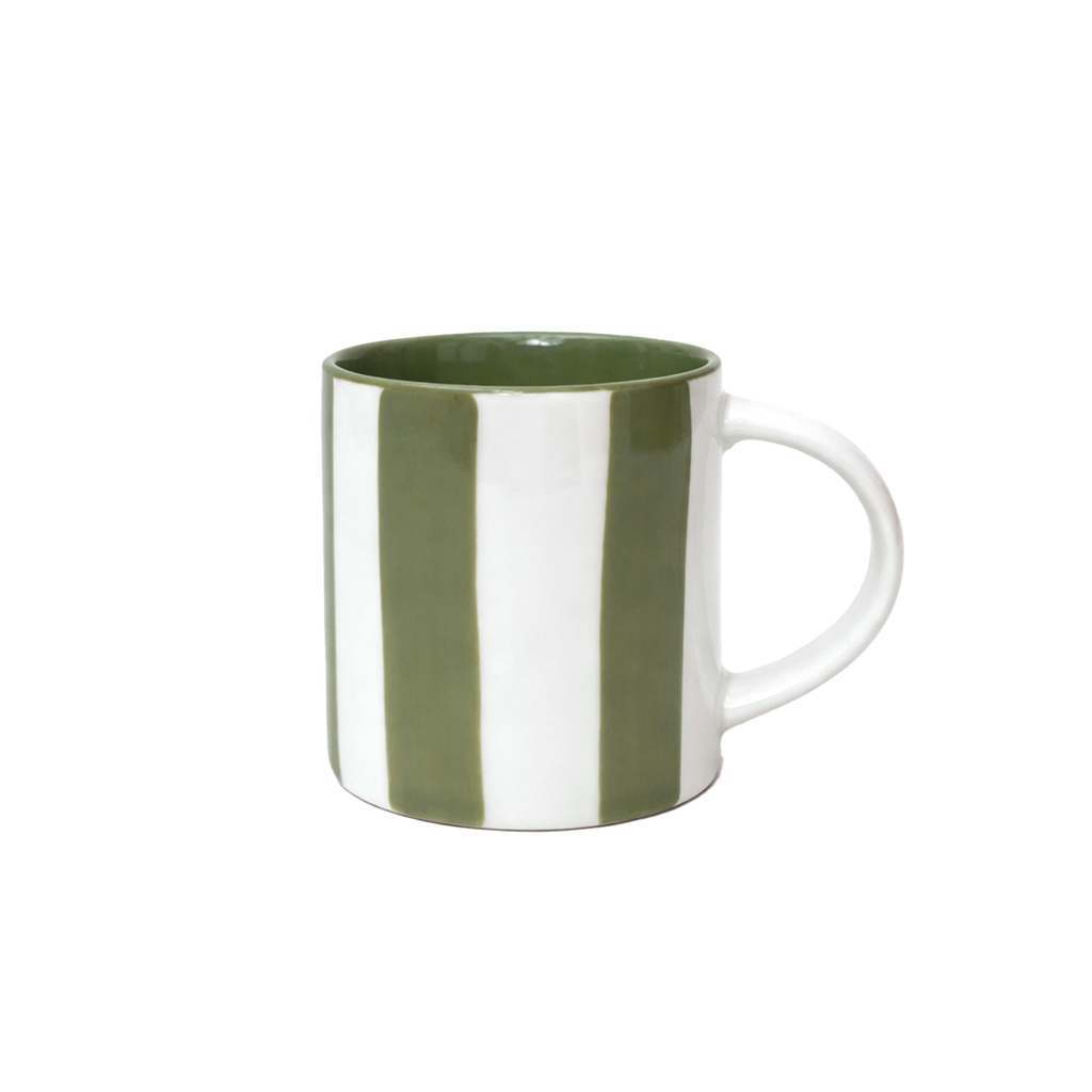 Tasse expresso à rayures kaki – Image 3