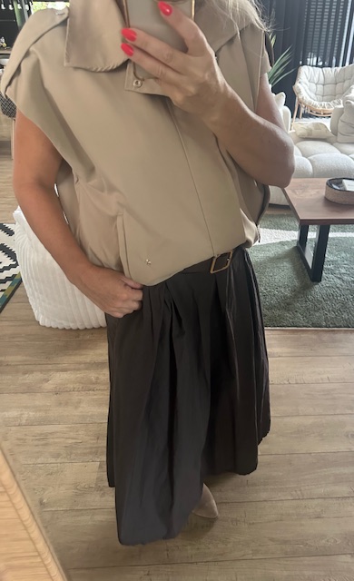 Veste sans manches beige – Image 3