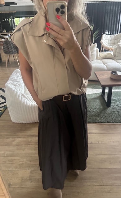 Veste sans manches beige – Image 4
